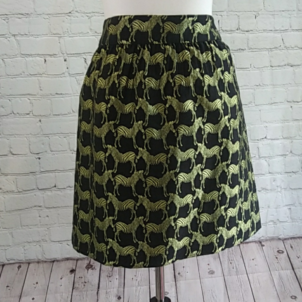 🦊 black & gold zebra Mini-skirt 16 Crown & Ivy